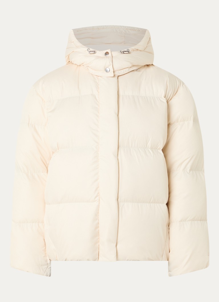 Levi's Dames Tate puffer jack met afneembare capuchon en donsvulling in de kleur Creme