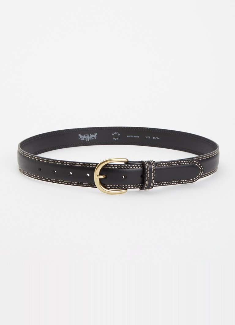 Levi's Dames Olivia riem van leer in de kleur Zwart