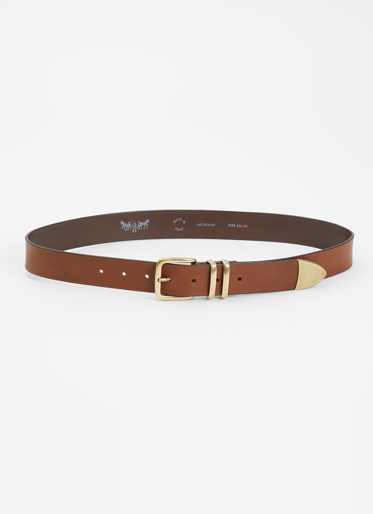 Levi's Dames Freya riem van leer in de kleur Cognac