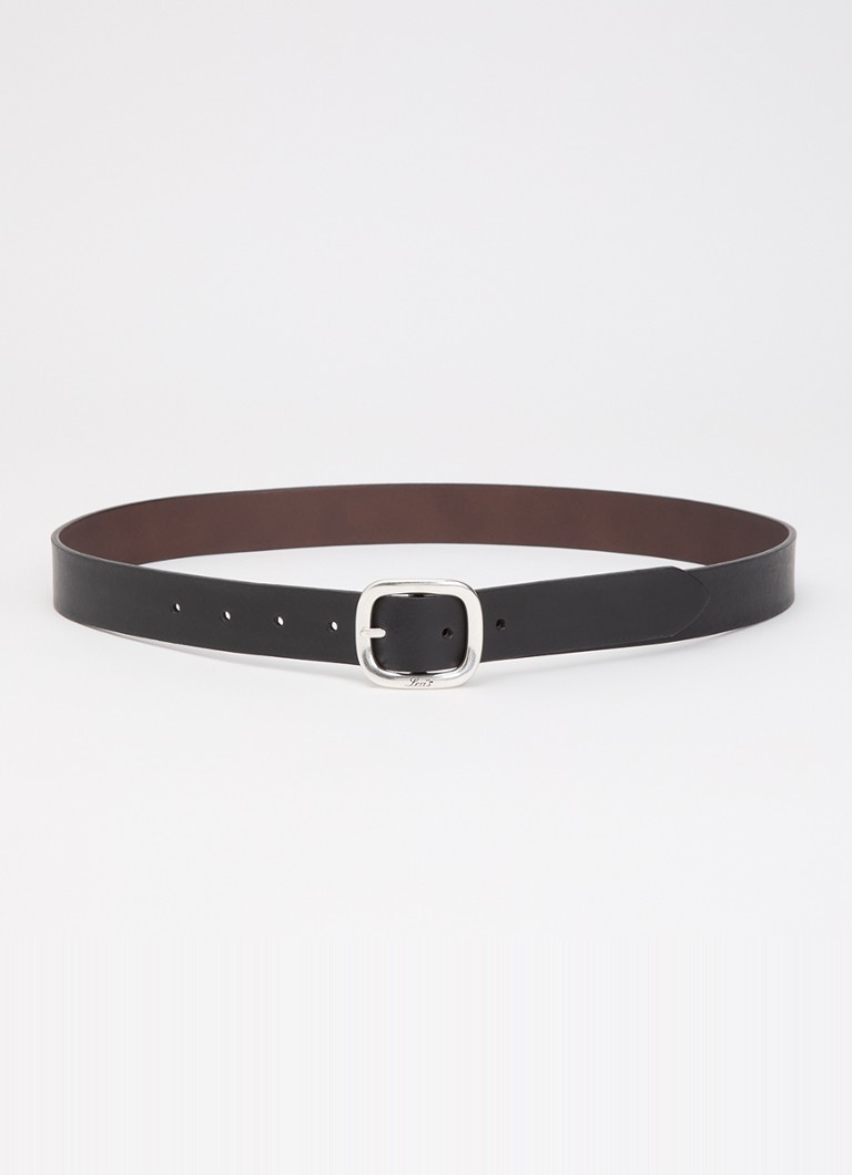 Levi's Dames Cameron reversible riem van leer in de kleur Zwart
