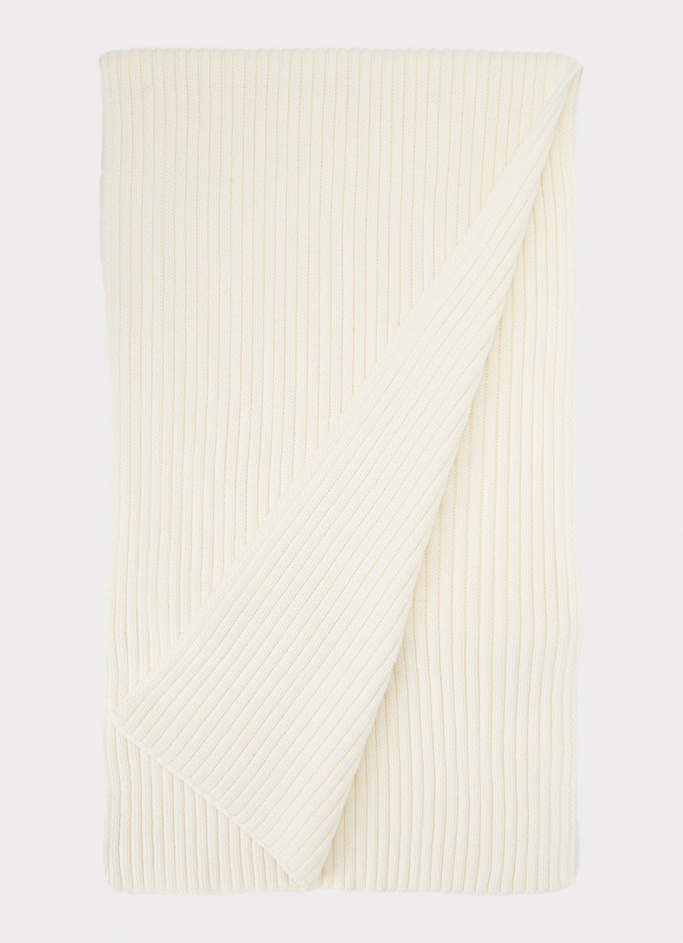 Levi's Dames Sunset ribgebreide sjaal 180 x 30 cm in de kleur Gebroken wit