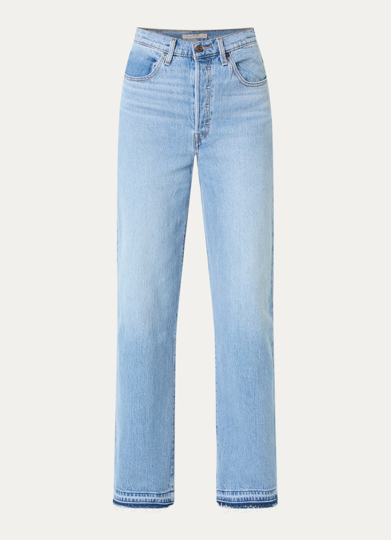 Levi's Dames High waist straight leg jeans met medium wassing in de kleur Indigo