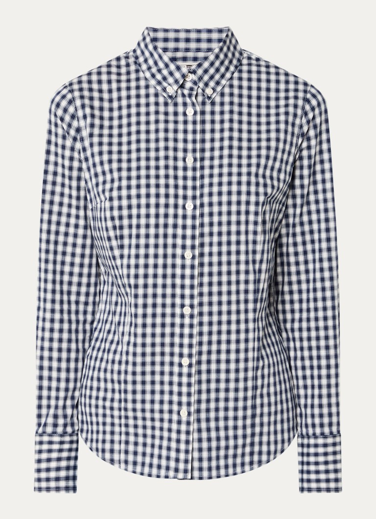 Levi's Dames Blouse met ruitdessin in de kleur Donkerblauw