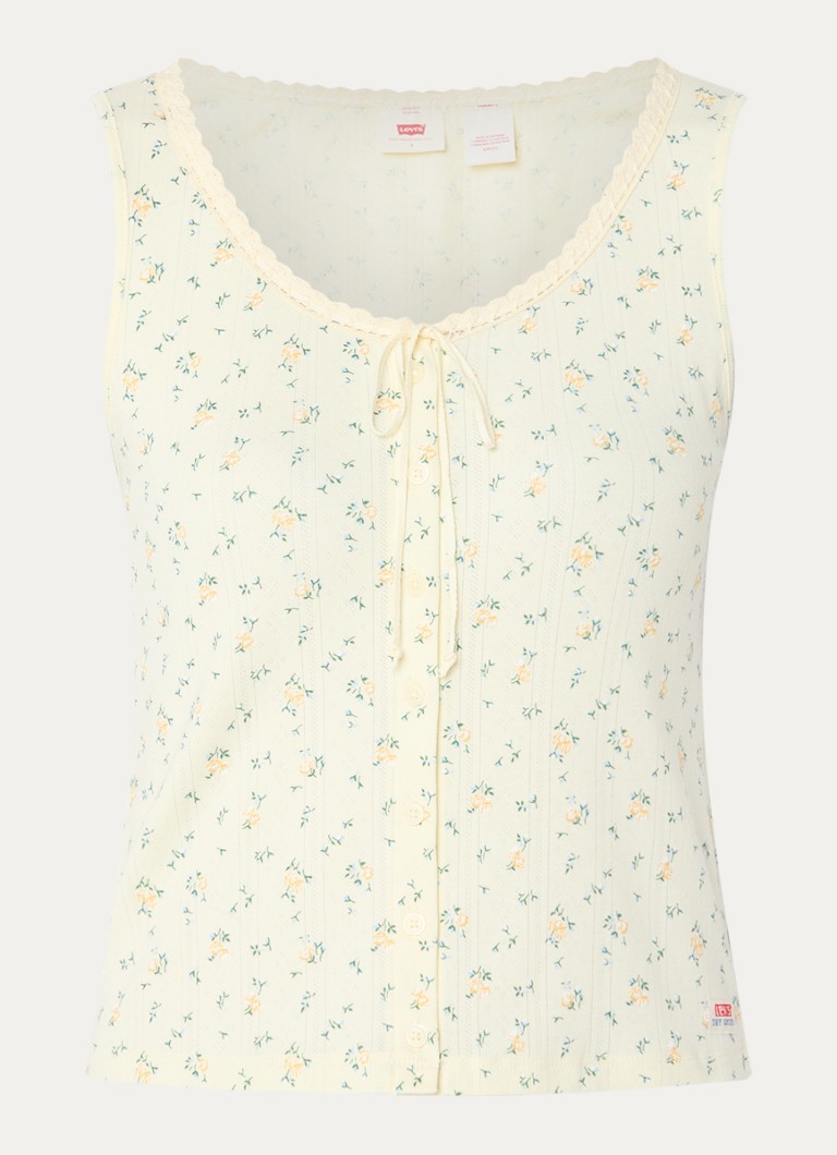 Levi's Dames Blouse met print in de kleur Gebroken wit