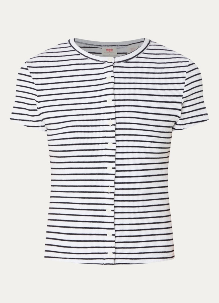 Levi's Dames Rory T-shirt met structuur in de kleur Wit