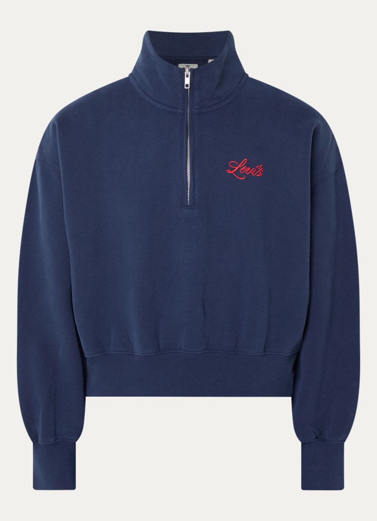 Levi's Dames Vintage sweater met halve rits in de kleur Donkerblauw
