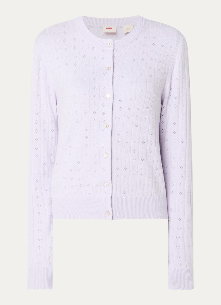 Levi's Dames Fijngebreid vest met ronde hals in de kleur Lila