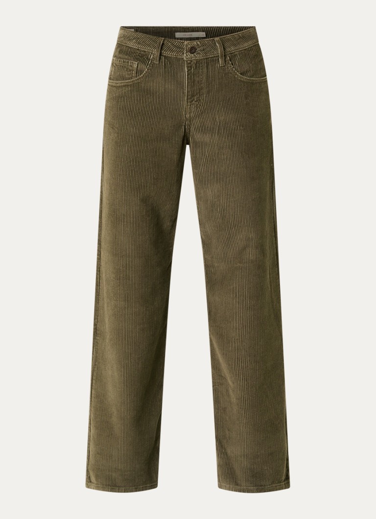 Levi's Dames Low waist loose fit chino van corduroy in de kleur Bruin