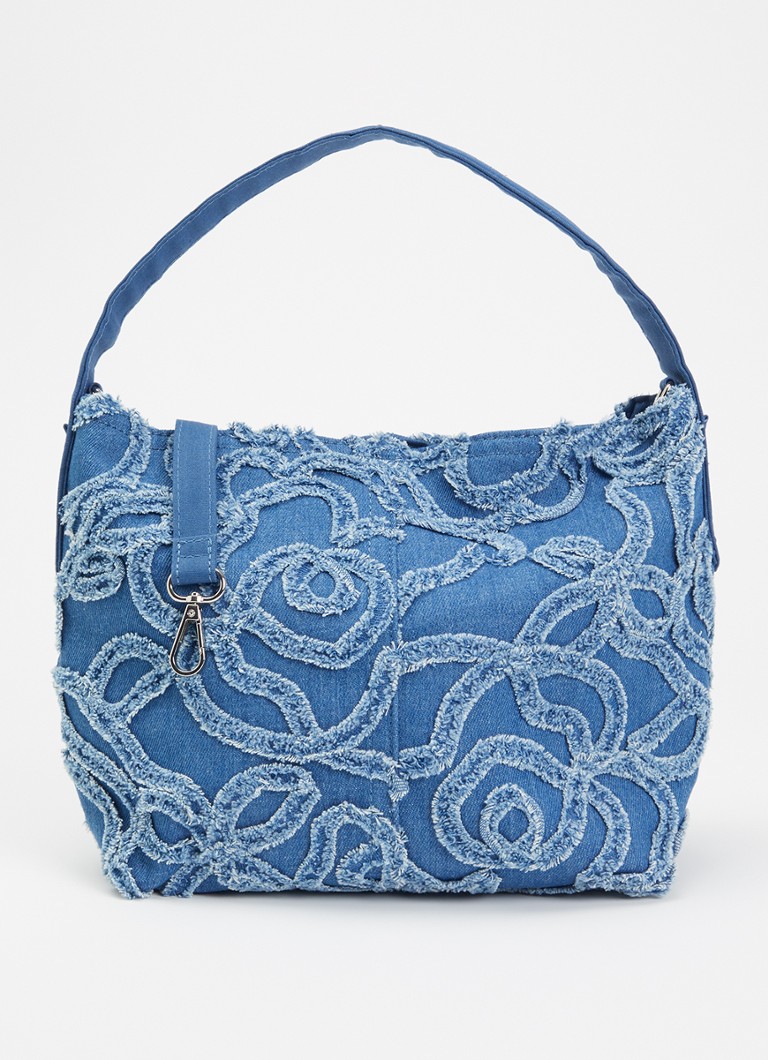 Becksöndergaard Dames Flowa Denima Fraya handtas van denim met afneembare schouderriem in de kleur Indigo, maat: ONE SIZE