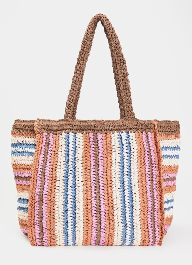 Becksöndergaard Dames Tota shopper met streepprint in de kleur Multicolor, maat: ONE SIZE