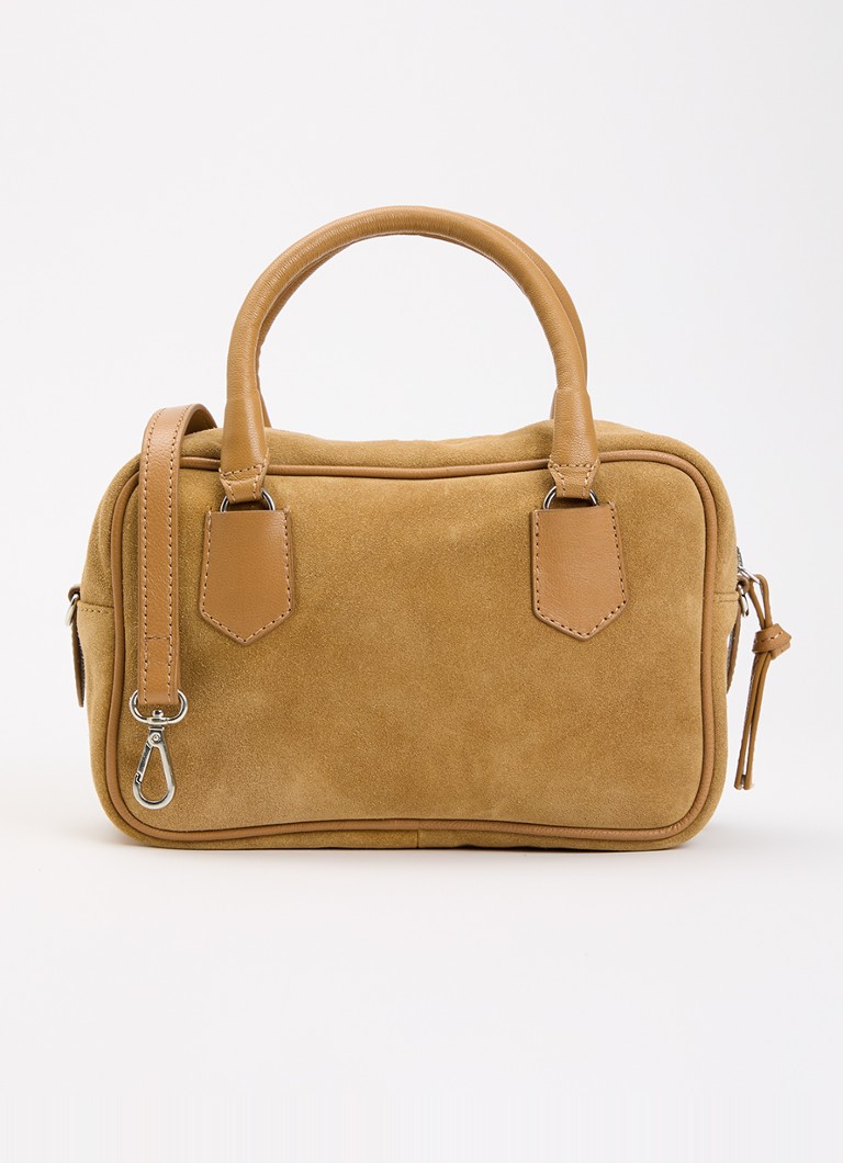 Becksöndergaard Dames Bree handtas van suéde met afneembare schouderriem in de kleur Camel, maat: ONE SIZE