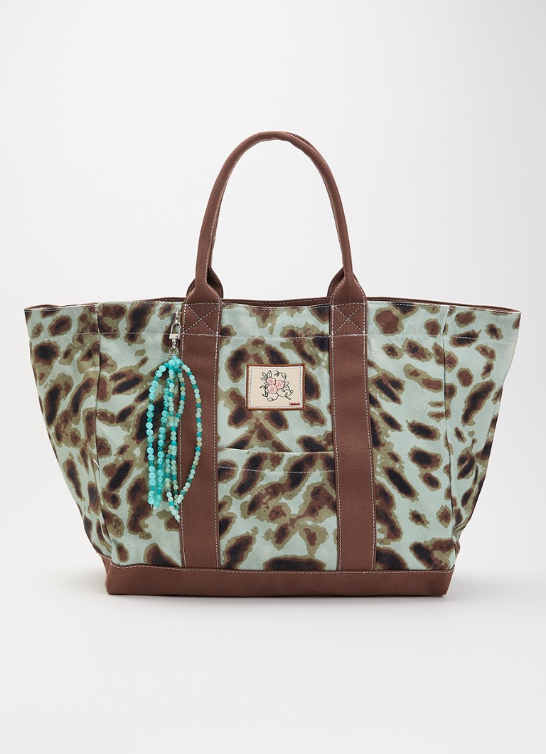 Becksöndergaard Dames Leola Camila shopper van canvas met tasbedel in de kleur Blauw, maat: 42x35