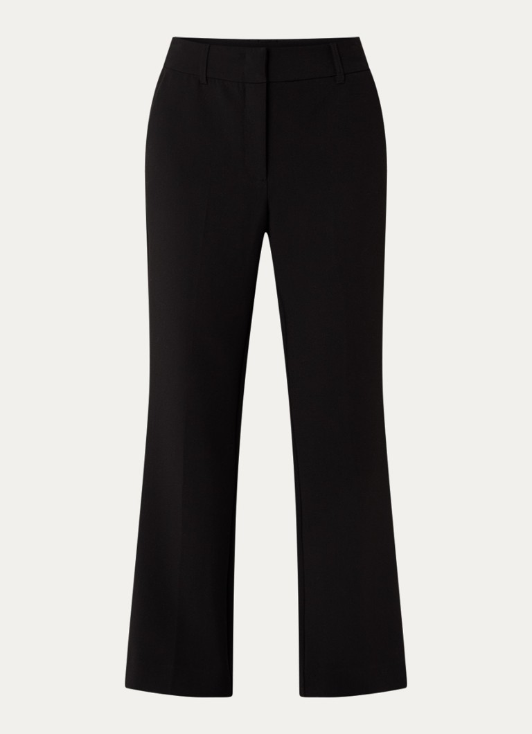 Expresso Dames High waist straight fit pantalon met steekzakken in de kleur Zwart