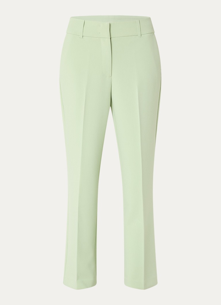 Expresso Dames High waist straight fit pantalon met steekzakken in de kleur Lichtgroen