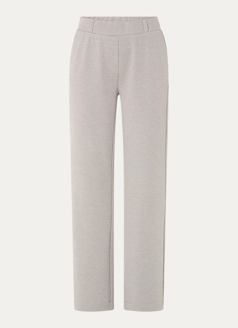 Expresso Dames Mid waist flared fit broek met steekzakken in de kleur Lichtgrijs