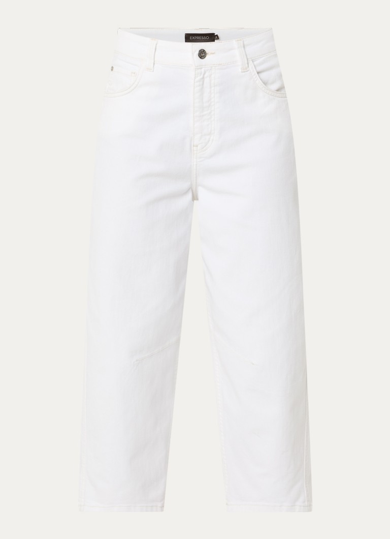 Expresso Dames Mid waist balloon fit jeans met gekleurde wassing in de kleur Wit
