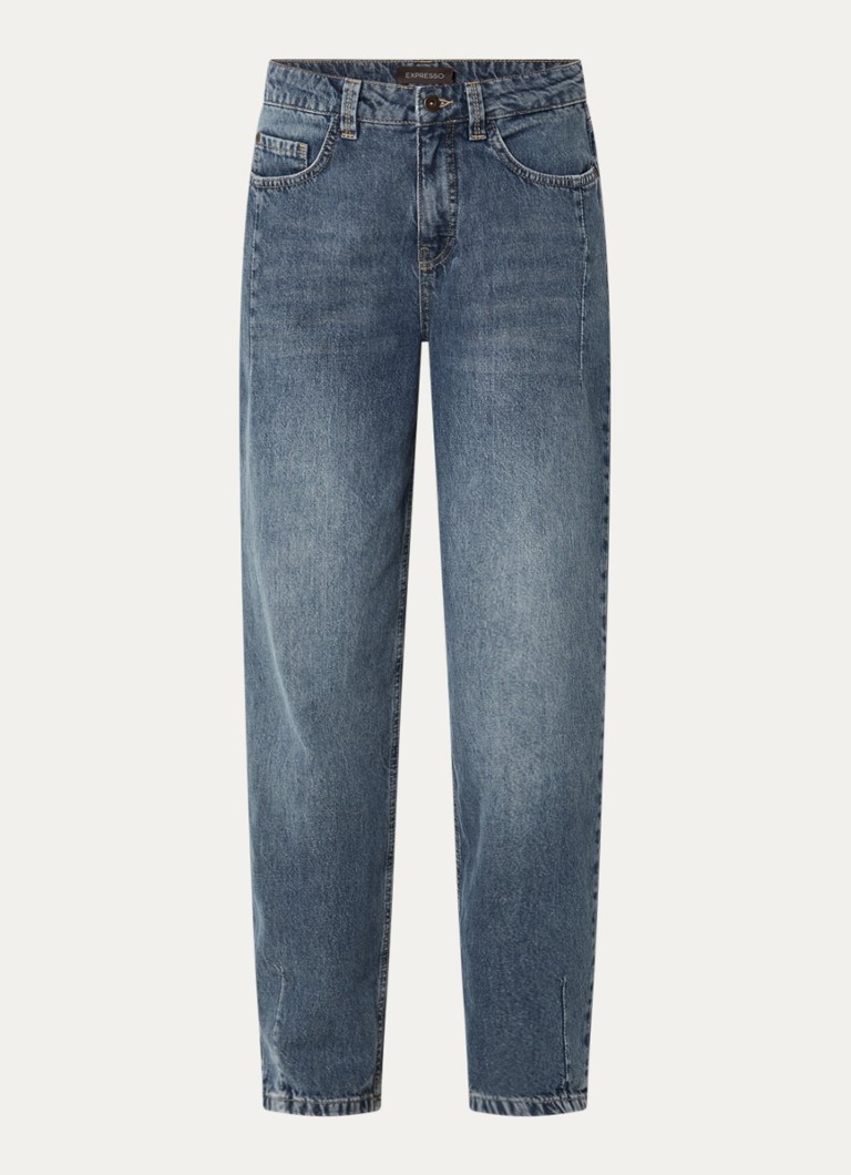 Expresso Dames High waist straight fit jeans met medium wassing in de kleur Indigo
