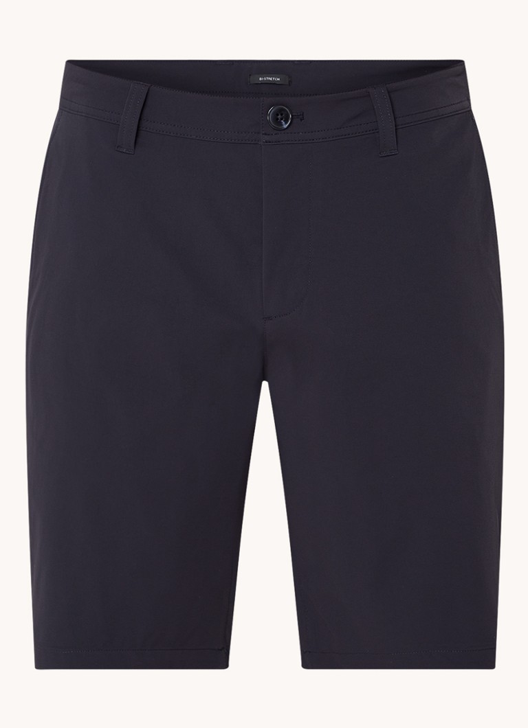 Armani Heren Straight fit korte chino met stretch en steekzakken in de kleur Donkerblauw