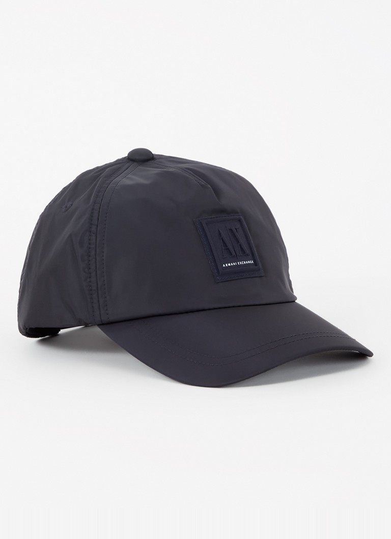 Armani Heren Pet met logo in de kleur Donkerblauw