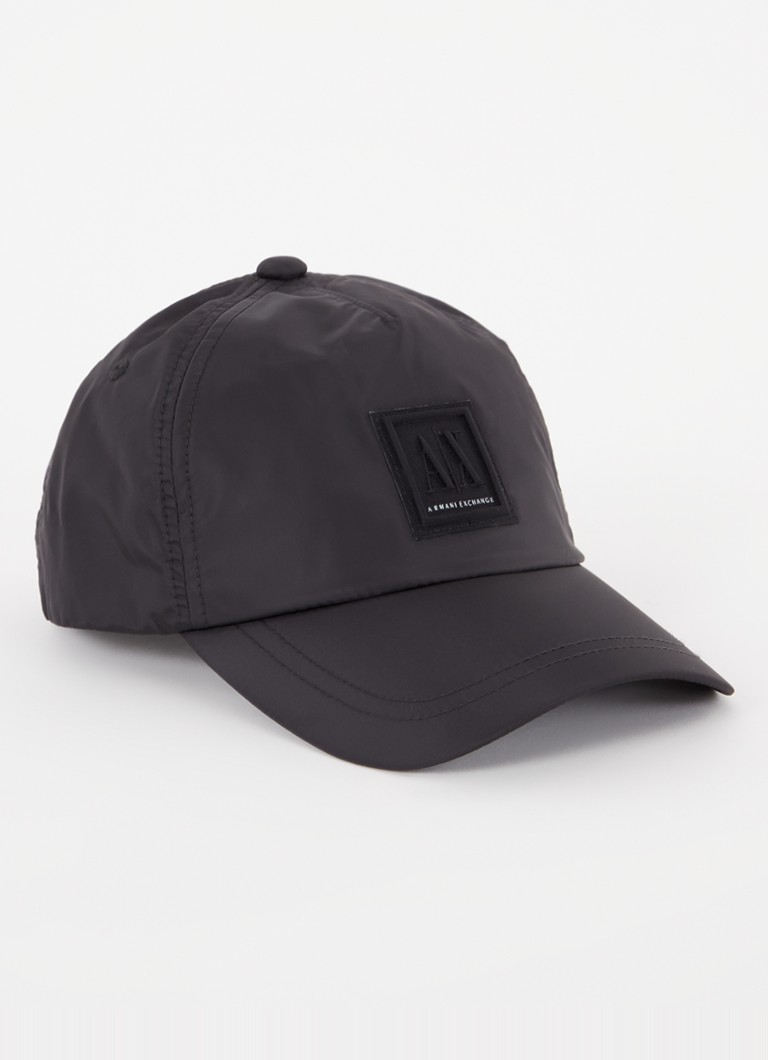 Armani Heren Pet met logo in de kleur Zwart