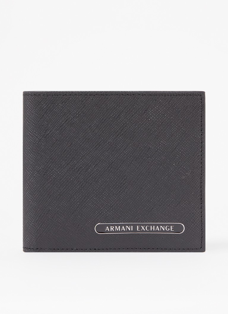 Armani Heren Portemonnee met logo in de kleur Zwart