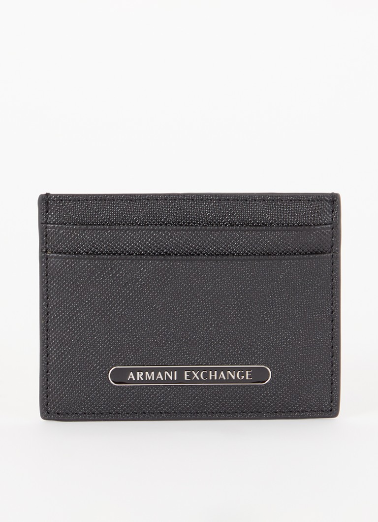 Armani Heren Pasjeshouder met logo in de kleur Diepzwart