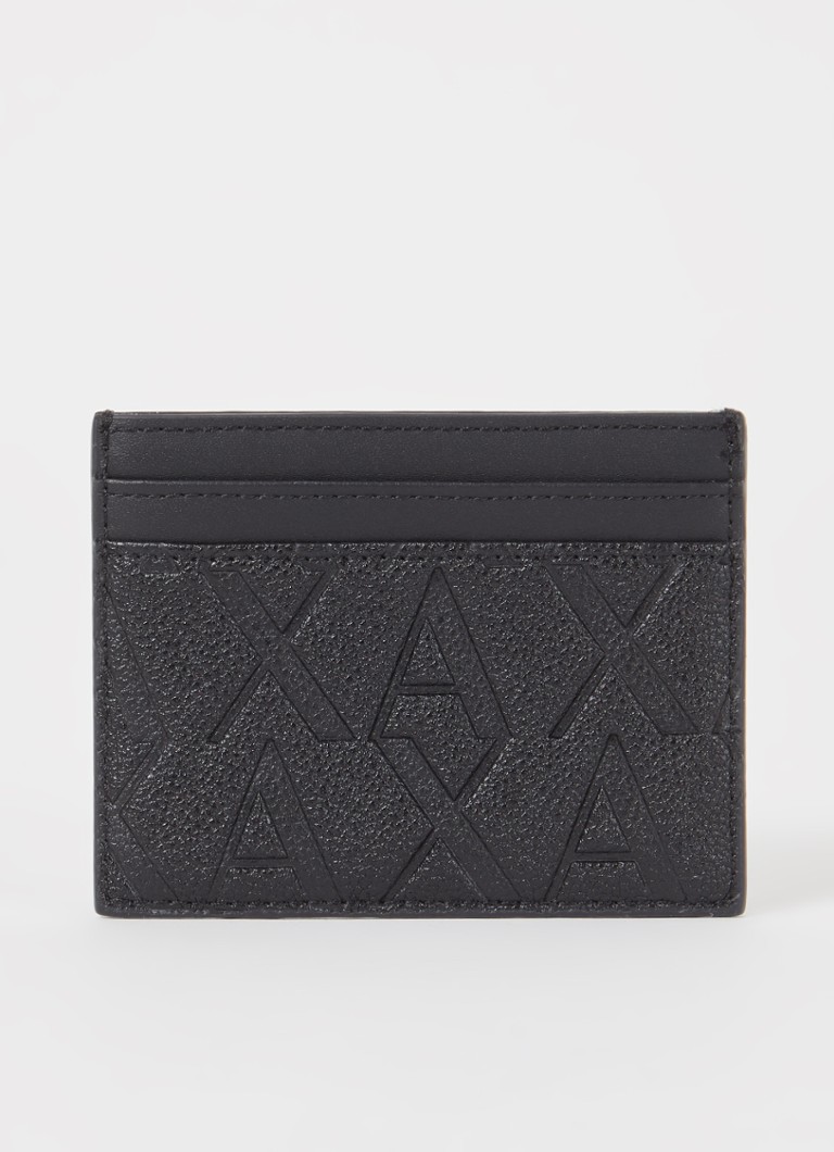Armani Heren Liam pasjeshouder met logoprint in de kleur Zwart