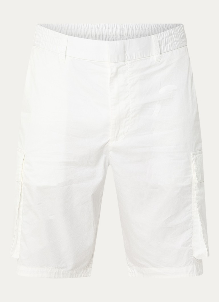 Armani Heren Loose fit korte cargobroek met steekzakken in de kleur Wit