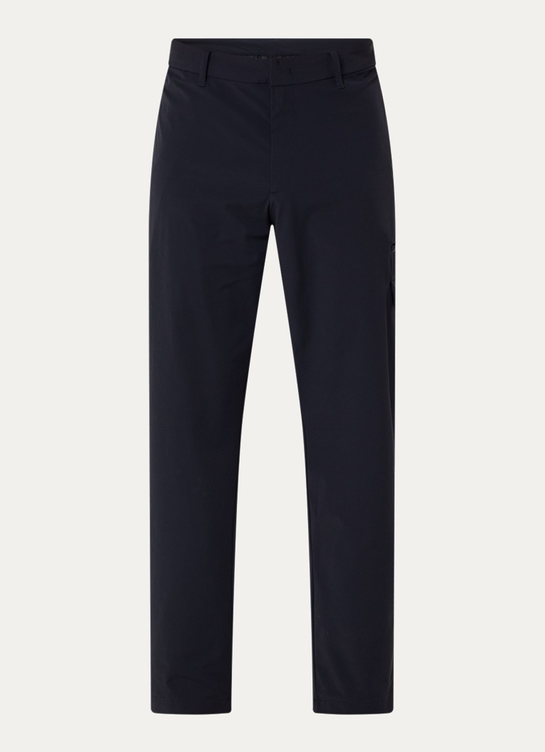 Armani Heren Straight fit chino met steekzakken in de kleur Donkerblauw