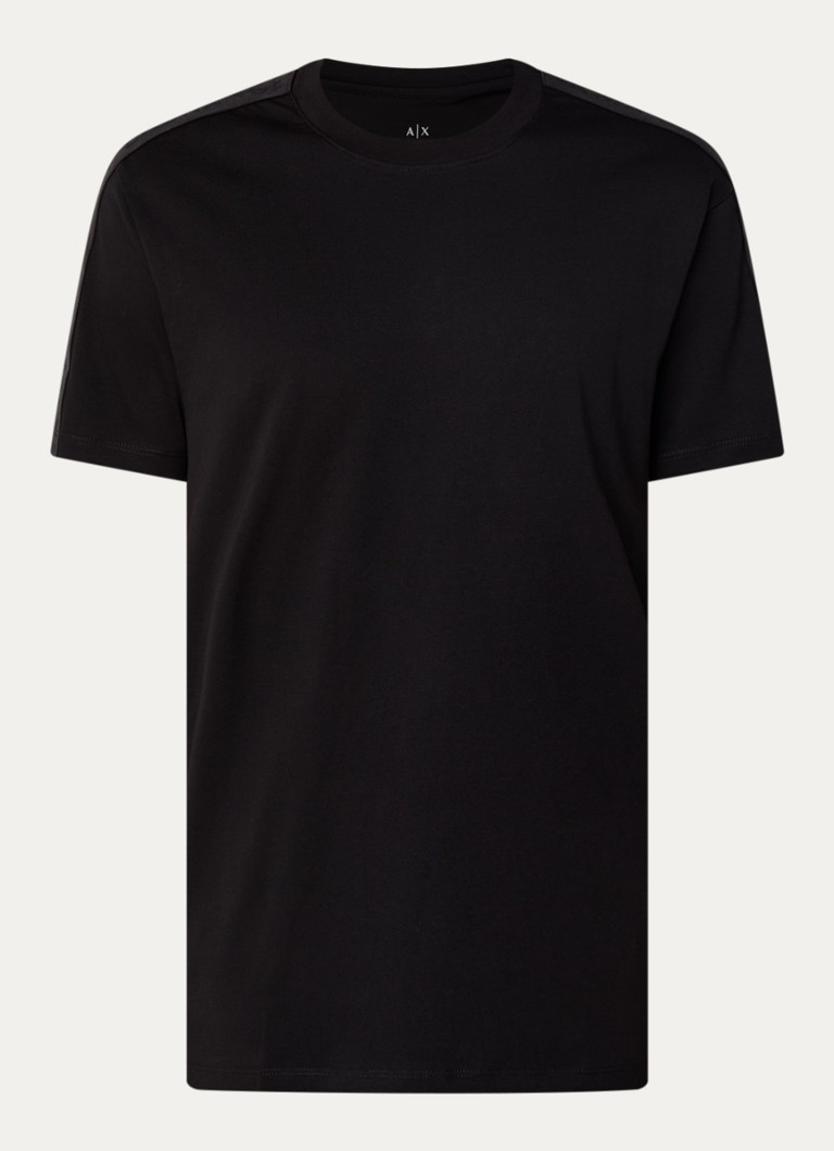 Armani Heren T-shirt met logoband in de kleur Zwart