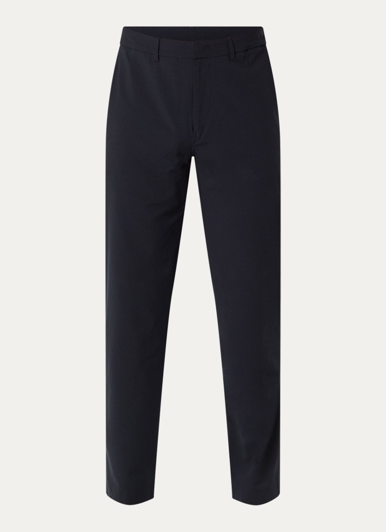 Armani Heren Tapered fit pantalon met steekzakken in de kleur Donkerblauw