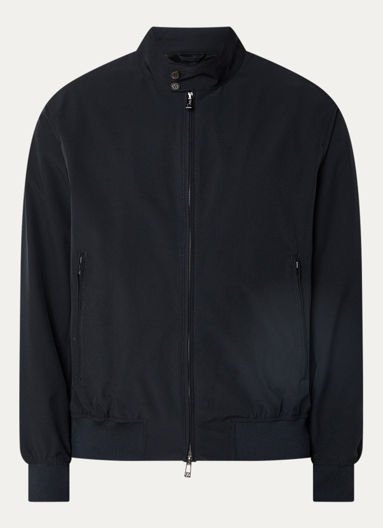 Armani Heren Bomberjack met steekzakken in de kleur Donkerblauw