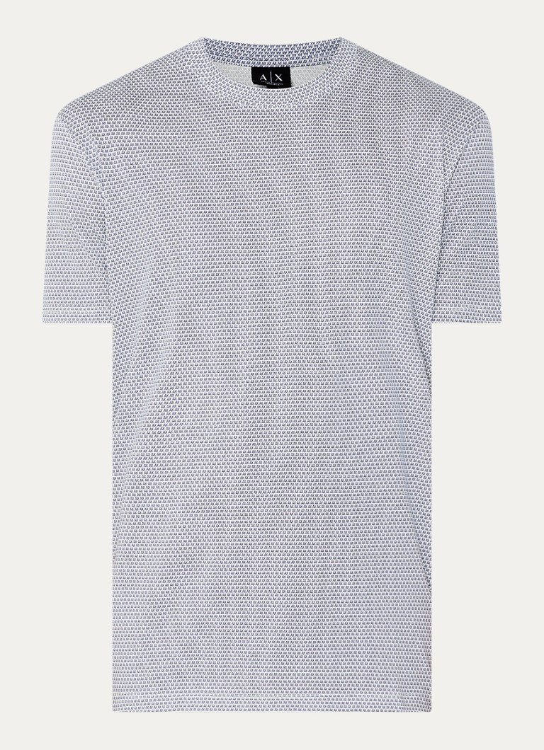 Armani Heren T-shirt met logoprint in de kleur Donkerblauw