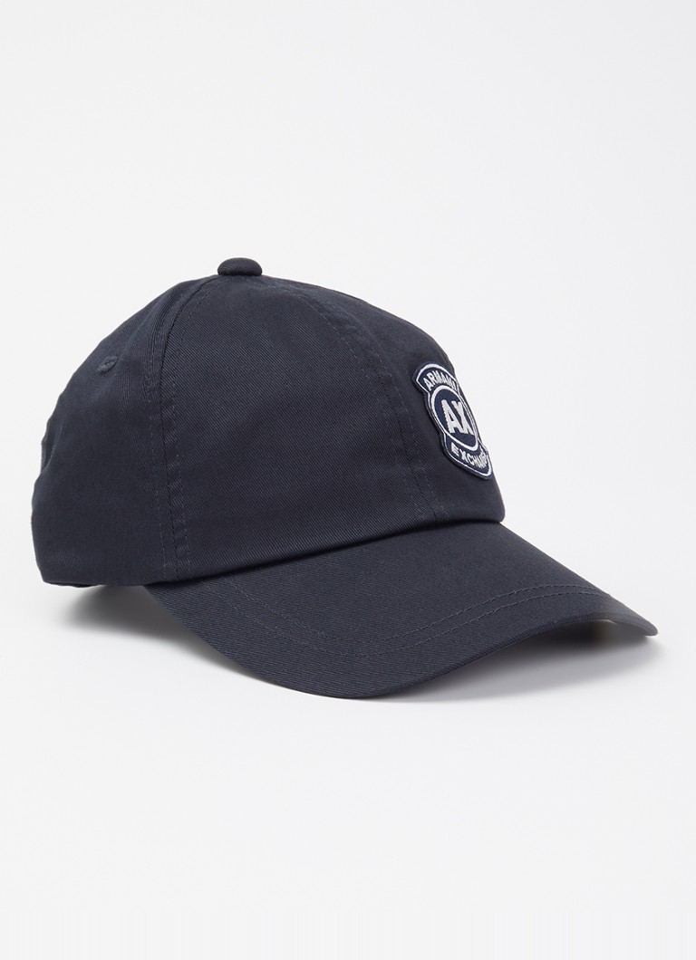 Armani Heren Pet met logo in de kleur Donkerblauw