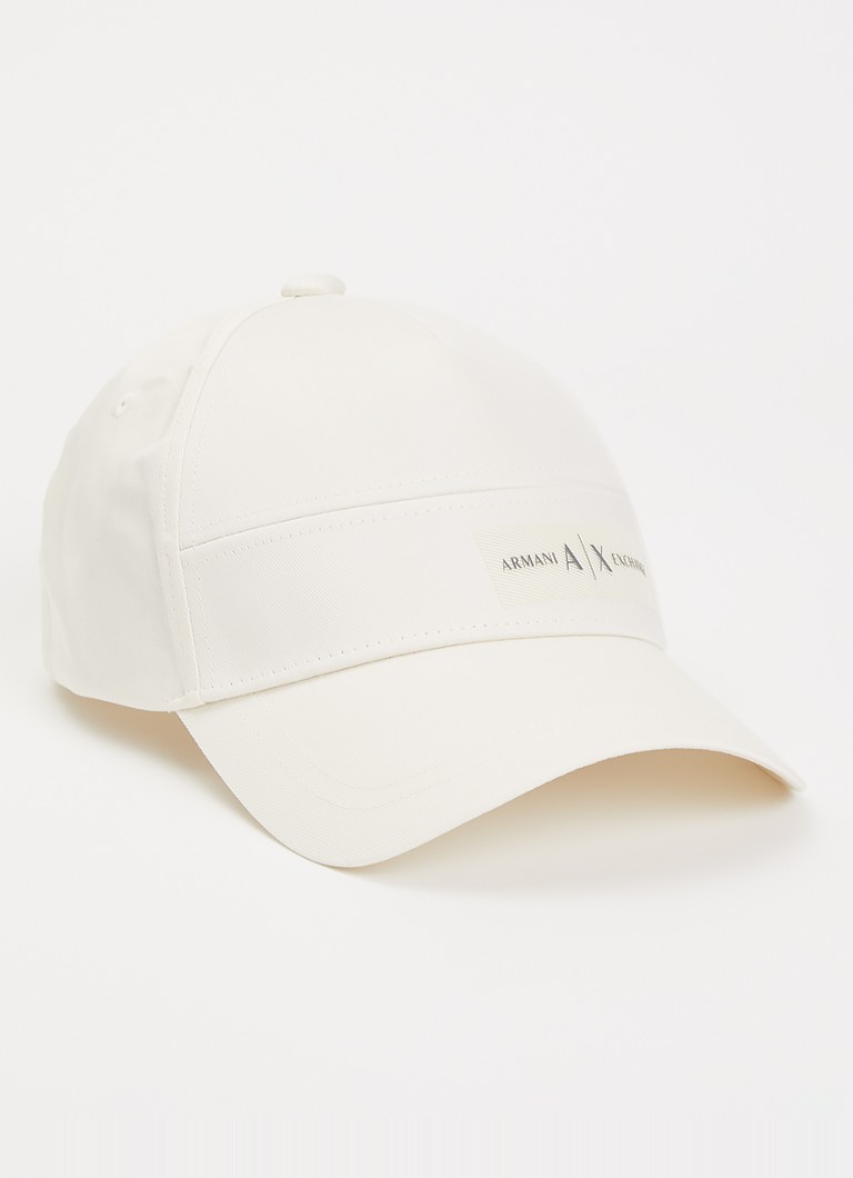 Armani Heren Pet met logo in de kleur Ivoor