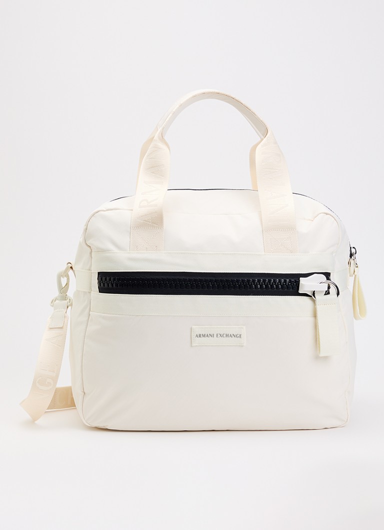Armani Holdall weekendtas met afneembare schouderriem Creme