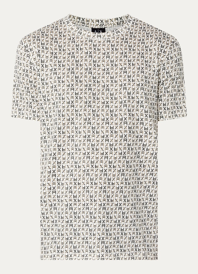 Armani Heren T-shirt met logoprint in de kleur Wit