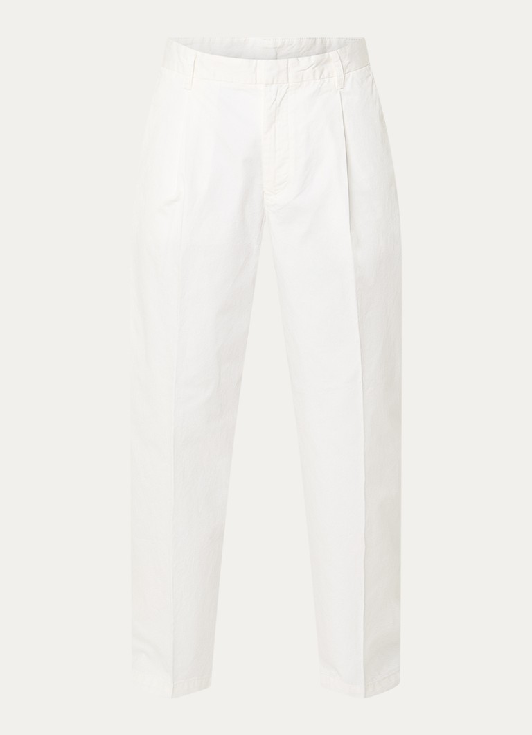 Armani Heren Loose fit chino met steekzakken in de kleur Gebroken wit