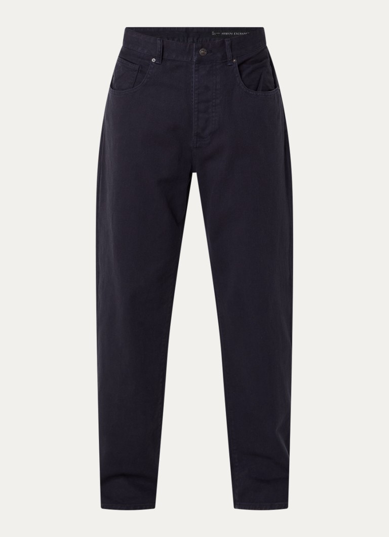 Armani Heren Straight leg jeans met steekzakken in de kleur Donkerblauw