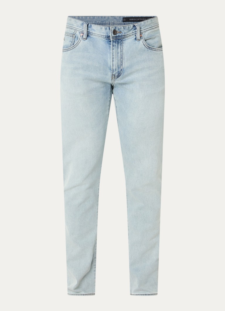 Armani Heren Slim fit jeans met steekzakken in de kleur Lichtblauw