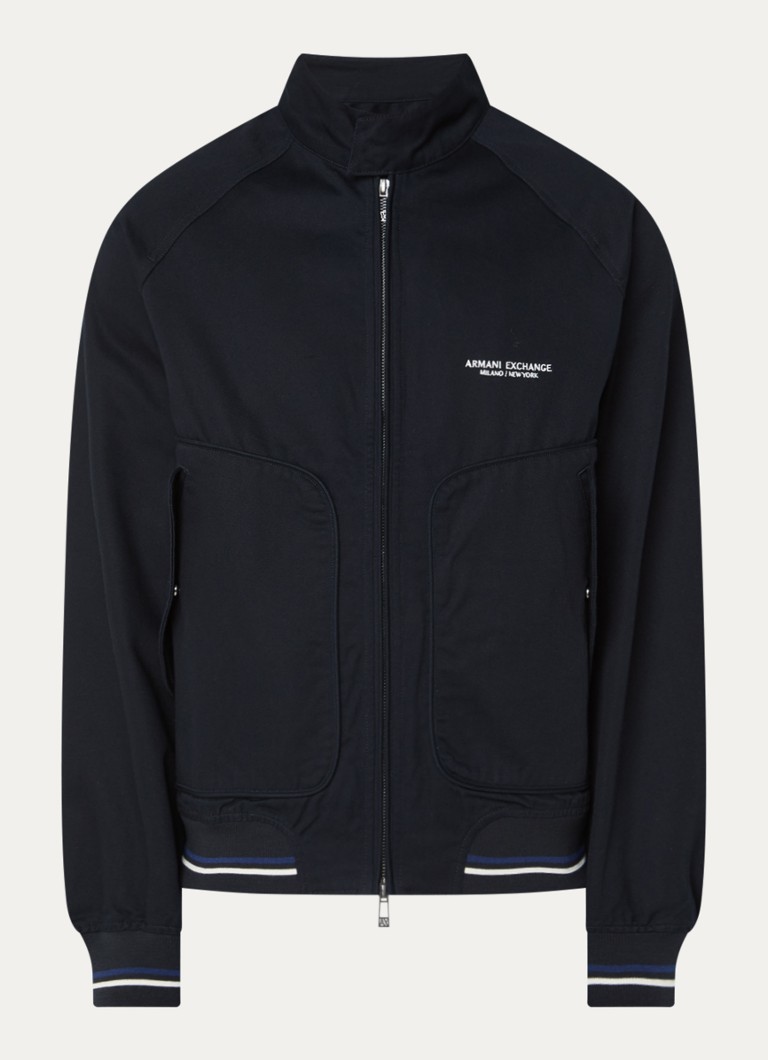 Armani Heren Jack met klepzakken in de kleur Donkerblauw
