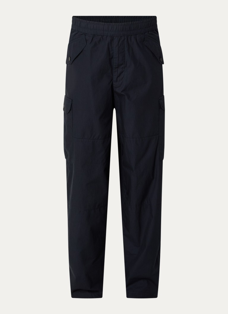 Armani Heren Wide fit broek met steekzakken in de kleur Donkerblauw