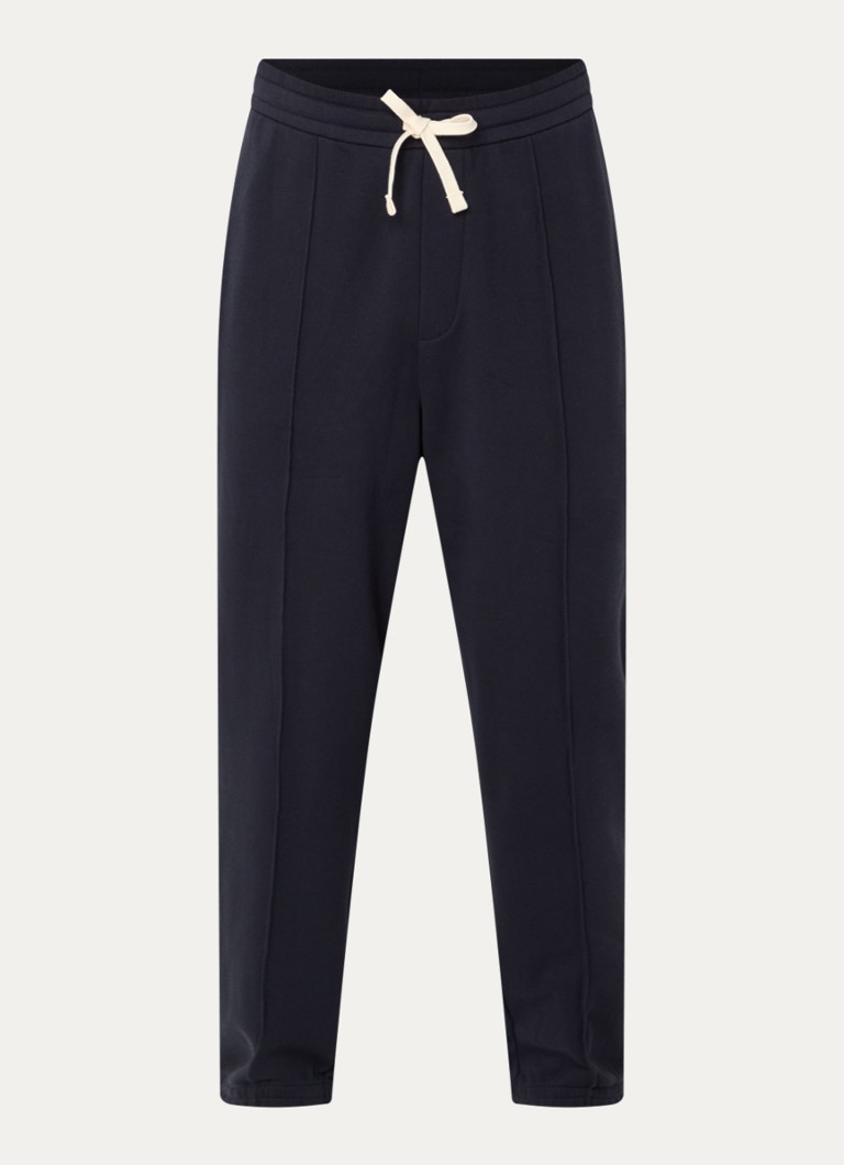 Armani Heren Tapered fit joggingbroek met steekzakken in de kleur Donkerblauw