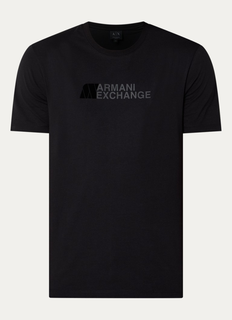 Armani Heren T-shirt met logoprint in de kleur Zwart
