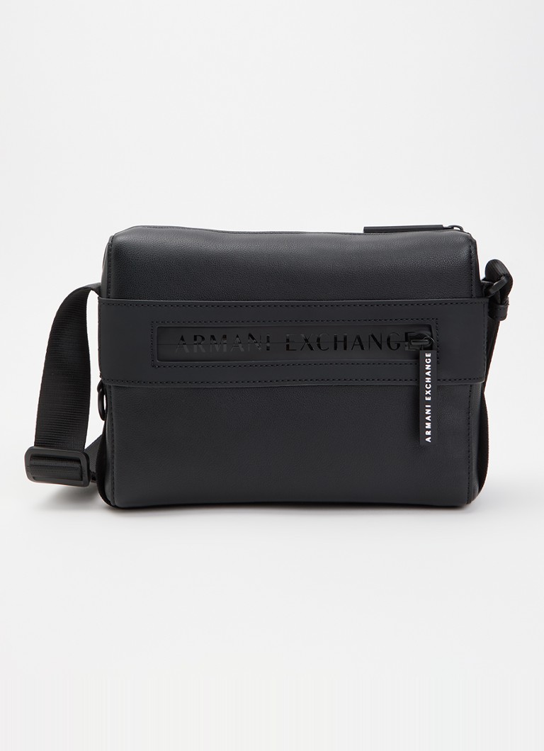 Armani Heren Crossbodytas met logo in de kleur Zwart