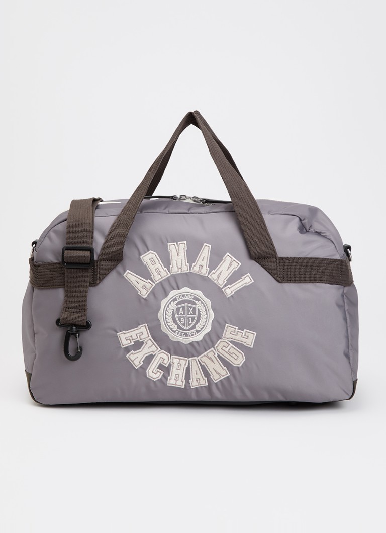 Armani Heren Weekendtas met logo in de kleur Khaki