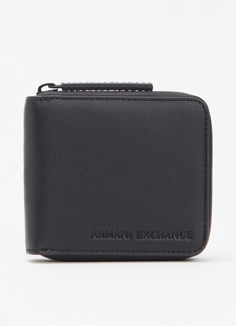 Armani Heren Portemonnee met logo in de kleur Zwart