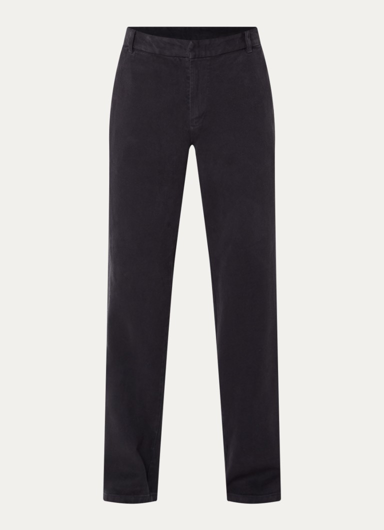 Armani Heren Loose fit chino met steekzakken in de kleur Donkerblauw