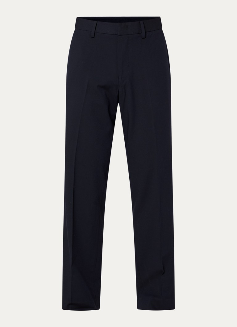 Armani Heren Straight fit pantalon met steekzakken in de kleur Donkerblauw