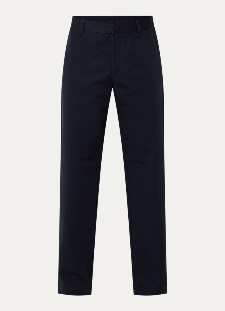 Armani Heren Straight fit broek met steekzakken in de kleur Donkerblauw